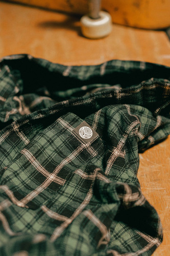 Camisa Xadrez Flanela Manga Longa Verde