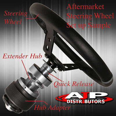 Leather Battlestyle Steering Wheel+quick Release+blue Ex Yyo