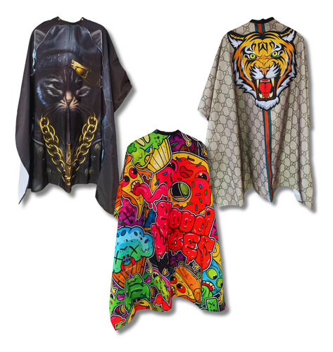 Capas Batas Barberia Peluqueria Diseños Botones Las Kapas Barto