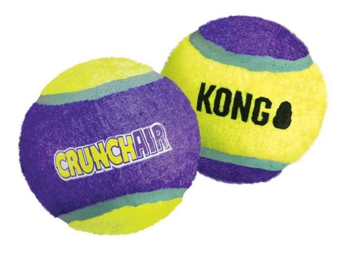 Kong Crunch Air Ball Juguete Pelota Perros Medium - Color Amarillo + Violeta