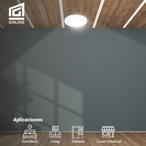 Imagen 4 de 10 de Panel Plafon Aplique Led 18w Blanco Circular Redondo 220v