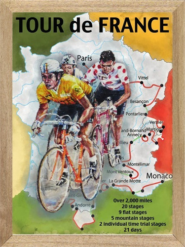 Tour De France  , Cuadro , Ciclismo, Poster ,    X 119