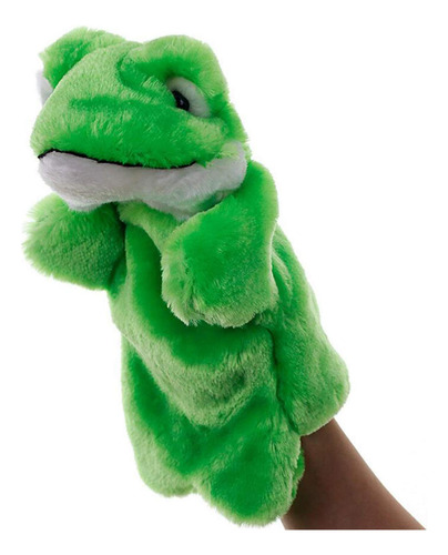 Títeres De Peluche Rana Marionetas De Mano Juguetes Verdes