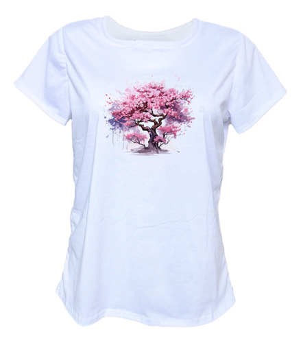 Blusa Playera Arbol Rosa Cerezo Colores Extra