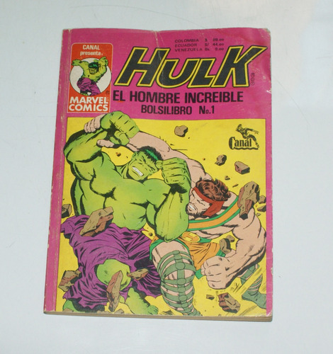 Hulk El Hombre Increible Bolsilibro No.1