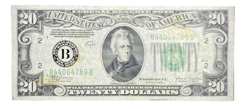 Billete 20 Dólares Estados Unidos 1934 C Pick 431dc New York