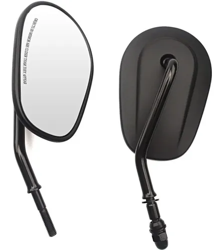 Rectangle Motorcycle Mirrors (Pair) – Fits Harley Fatboy, Sportster XL 1200, 883 & More
