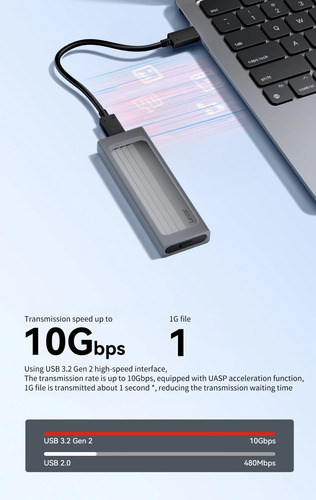 Gaveta Case Externo Lexar E300 Enclosure Ssd M2 Nvme Usb 3.2
