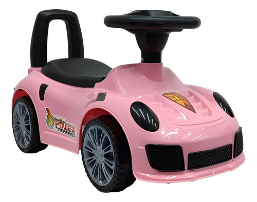 Carro Montable Para Niños Con Volante Porsche Rosa