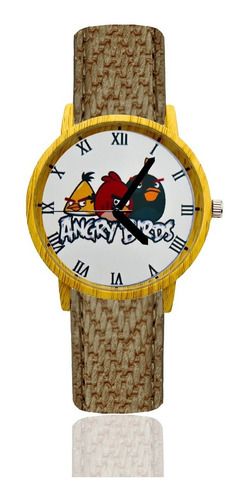 Reloj Angry Birds Estilo Madera Tureloj