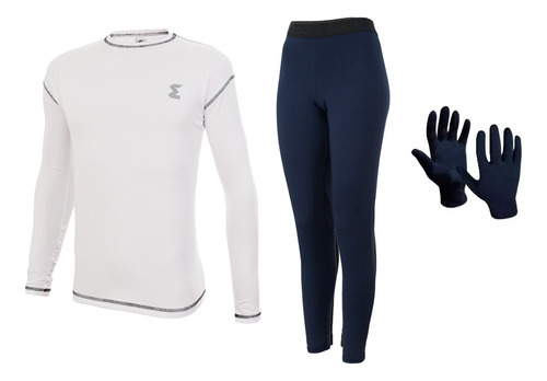 Remera + Calza Primera Piel + Guantes Termicos Kit Termico 