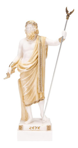 Zeus Dios Griego Júpiter Trueno Estatua Estatuilla Alabastro