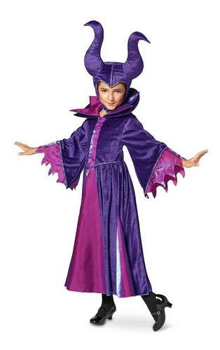 Vestido Disfraz Malefica Niñas Disney Store Talla 5/6