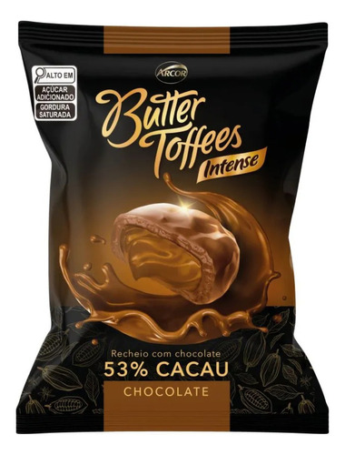 Bala Caramelo Butter Toffees Intense 53% Cacau 500g