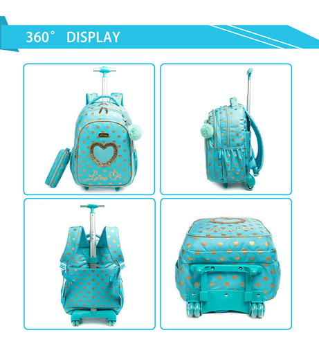 Mochilas Escolares Juego De Mochila Con Estampado De Corazon