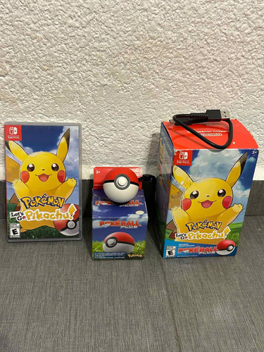 Pokémon Lets Go Pukachu Con Pokeball Plus Nintendo Switch.