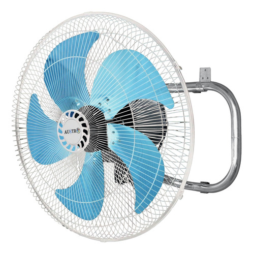 Ventilador De Piso 3 En 1 Ventilador De Pared Con 5 Aspas 50 Cm 60w Plateado Azul Acero Madera 5