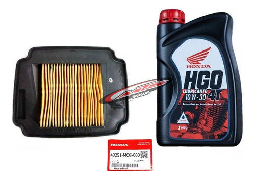 Kit Service Filtro Aire Original Honda Biz 125 Inye Moto Sur