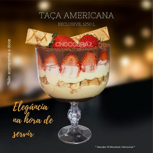 40  Taça Gourmet Americana Ovo Páscoa  (com Tampa) 1.250 Ml