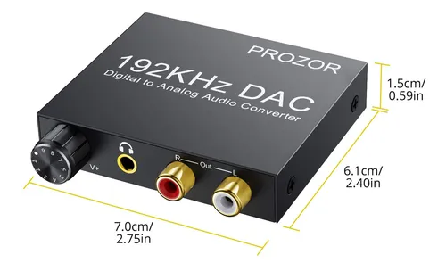 Convertidor De Audio Digital A Analógico Prozor 192 Khz Con