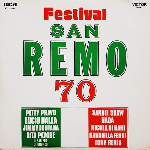 Patty Pavo, Dalla - Festival San Remo '70 En Castellano Lp C