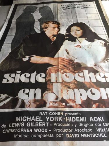 Poster Siete Noches En Japon Michael York 1979 Original