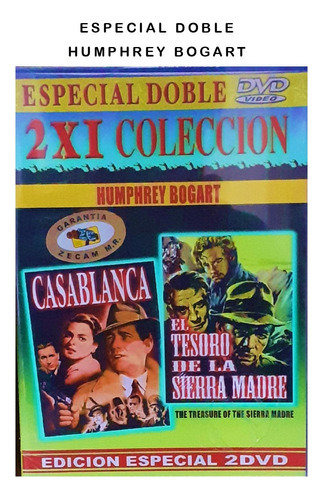 Dvd Humphrey Bogart Casablanca/el Tesoro De La Sierra Madre