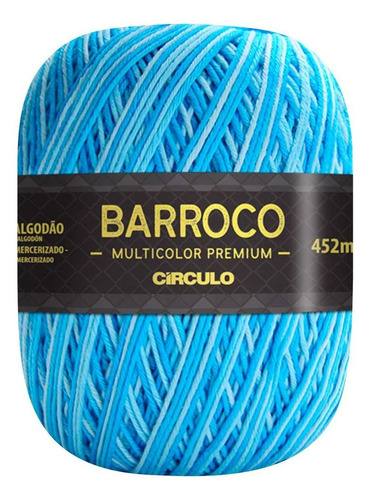 Barbante Barroco Premium Multicolor 6 Fios 400g Linha Crochê Cor Cascata