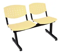 Comprar Silla Tandem 2 Asientos Salas De Espera Plastico Reforzado Color de la estructura Negro Color de los asientos Arena