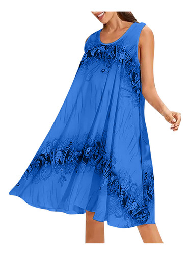 Rebajas Vestido De Playa Holgado Para Mujer, Talla Grande,