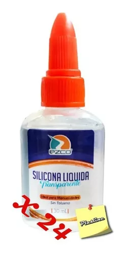 24 Silicona Liquida Transparente 30ml Ezco Pegamento Escolar