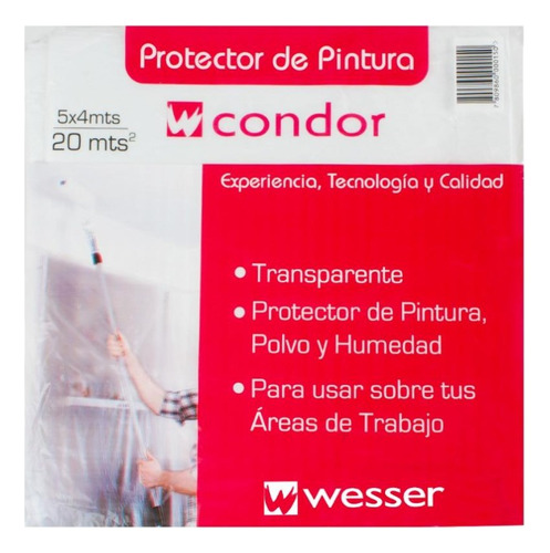 Protector Plastico Pintura |  20 M2 | Wesser