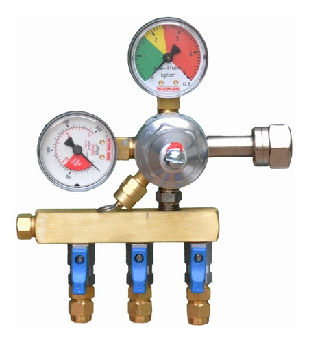 Regulador Pressão 3 Saídas Co2 Chopp Cerveja