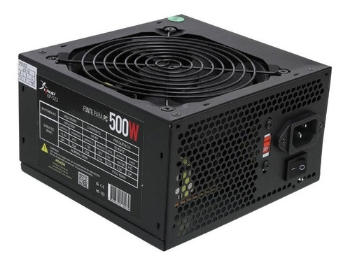 Fonte Atx 500w Reais Silenciosa Pc Bivolt + Cabo De Força