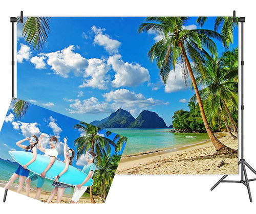 ~? Qian Vinyl 7x5ft Ocean Beach Photography Backdrops Hawaii