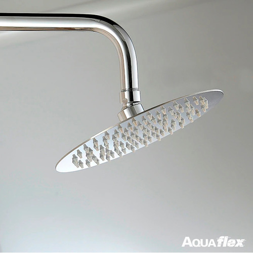 Imagen 7 de 10 de Flor Ducha Redonda 20cm Inox Caño 40cm 7051c C3 Aquaflex