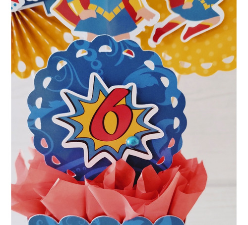 Centros De Mesa Personalizados Mujer Maravilla Baby