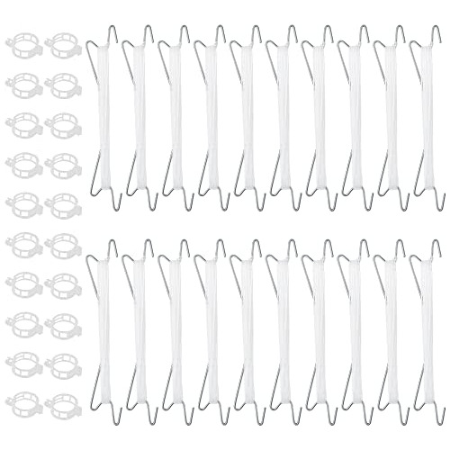 20 Ganchos De Soporte Tomates Y 20 Clips Jardín De Flo...