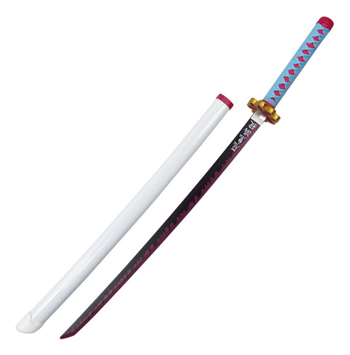 104cm Katana De Madera Demon Slayer Espada Colección Color Mitsuri Kanroji