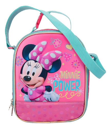 Lonchera Escolar Minnie Mouse Ruz Disney Térmica Rosa Minnie Power