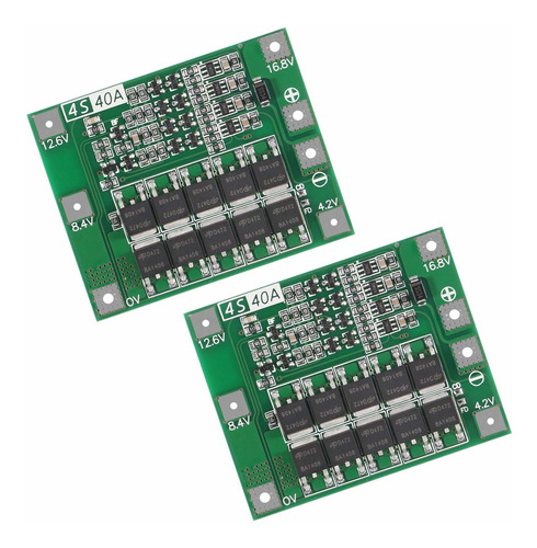 2 Unidad Mejorada 4s 40a 16.8v Bateria Litio Placa Pcb