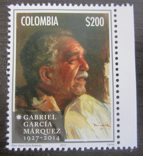 Imagen 1 de 1 de Gabriel Garcia Marquez Estampilla Colombia 2014