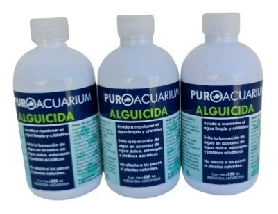 Imagen 4 de 7 de Alguicida Puro Acuarium Acuario Estanque Pecera 250cc