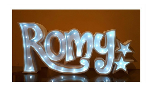 Nombre Luminoso 15 Cm Polyfan Personalizado Luz Tu Nombre
