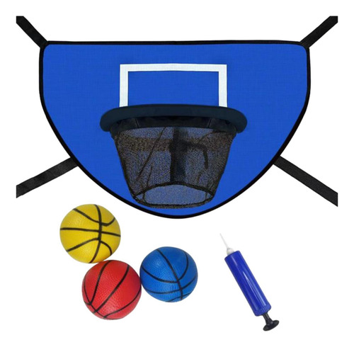 Juego De Aro De Baloncesto De Trampolín Con 3 Baloncesto Y