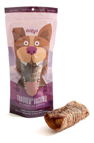 Snack Perros Tráquea Vacuno C/ Apanado Ciervo (1 Un) - Doggo