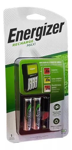 Cargador 2/4 Pilas Energizer Maxi + 2 Pilas Aa Recargables