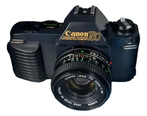 Cámara Canon T50 Lente Fd 50mm F1.8 Réflex Analógica 35mm