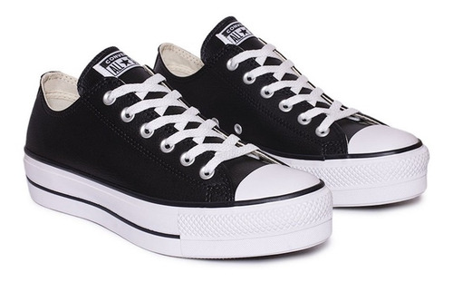 Zapatillas Converse Chuck Taylor Bota Plataforma Negra Cuero