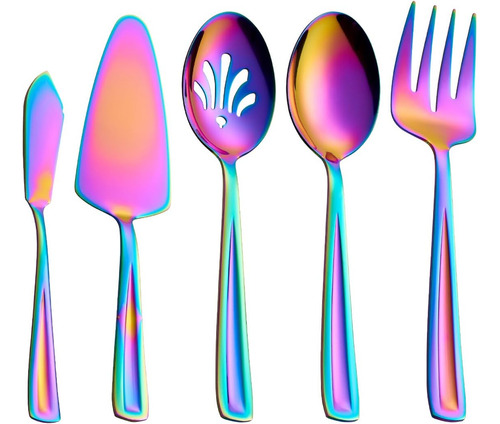 Juego De Utensilios De Servir Rainbow Hostess, Juego De Cubi